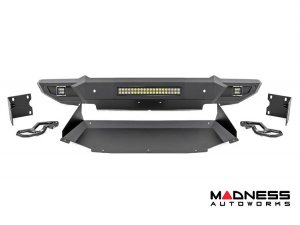 Dodge Ram 1500 Front Bumper - High Clearance - w/ LED Lights and Skid Plate - w/ Tow Hooks